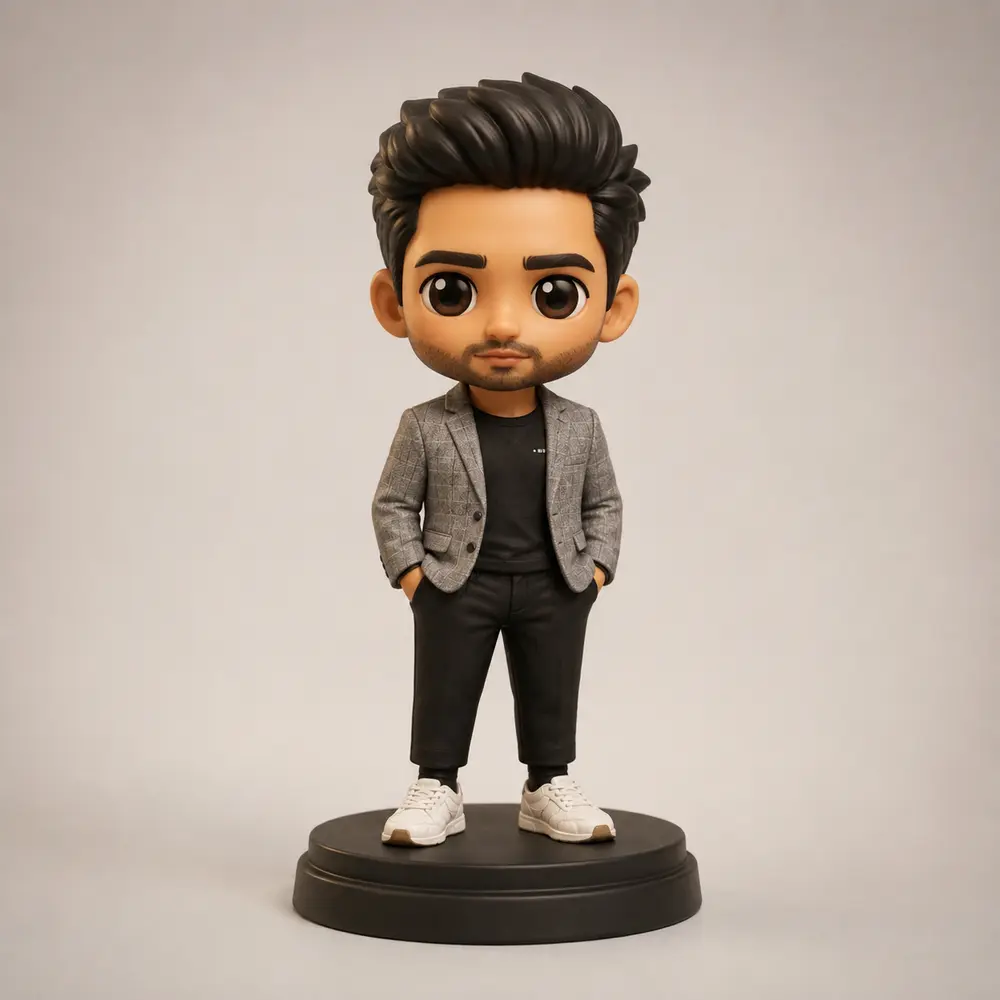 Collectible figurine made with a Nano Banana prompt